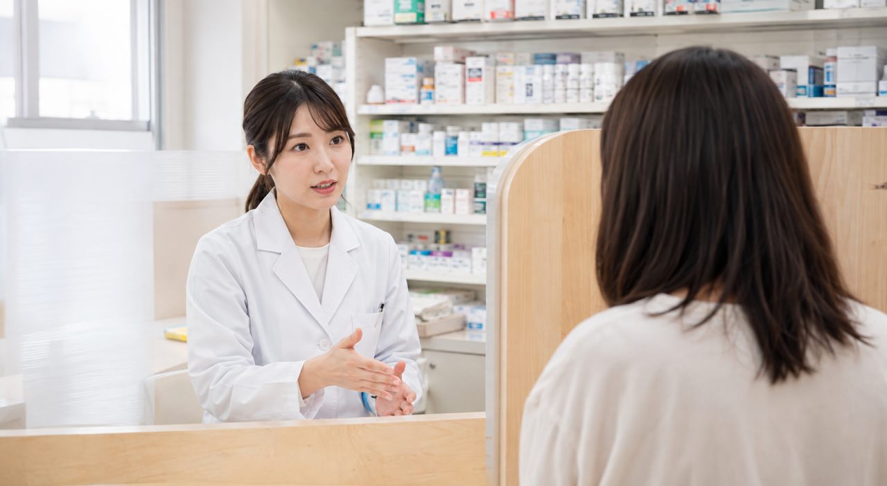 産婦人科処方を扱う薬局の相談環境や教育を解説します。について確認する薬剤師のイメージ