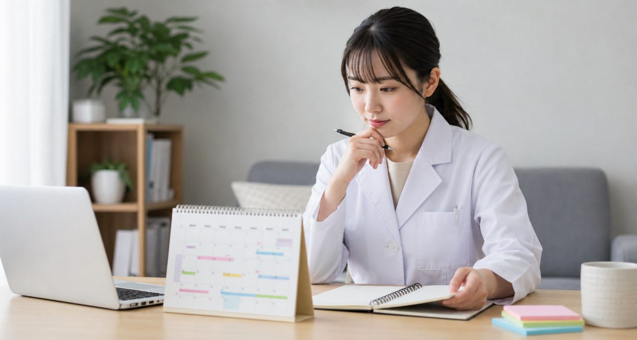 転職準備について確認する薬剤師のイメージ
