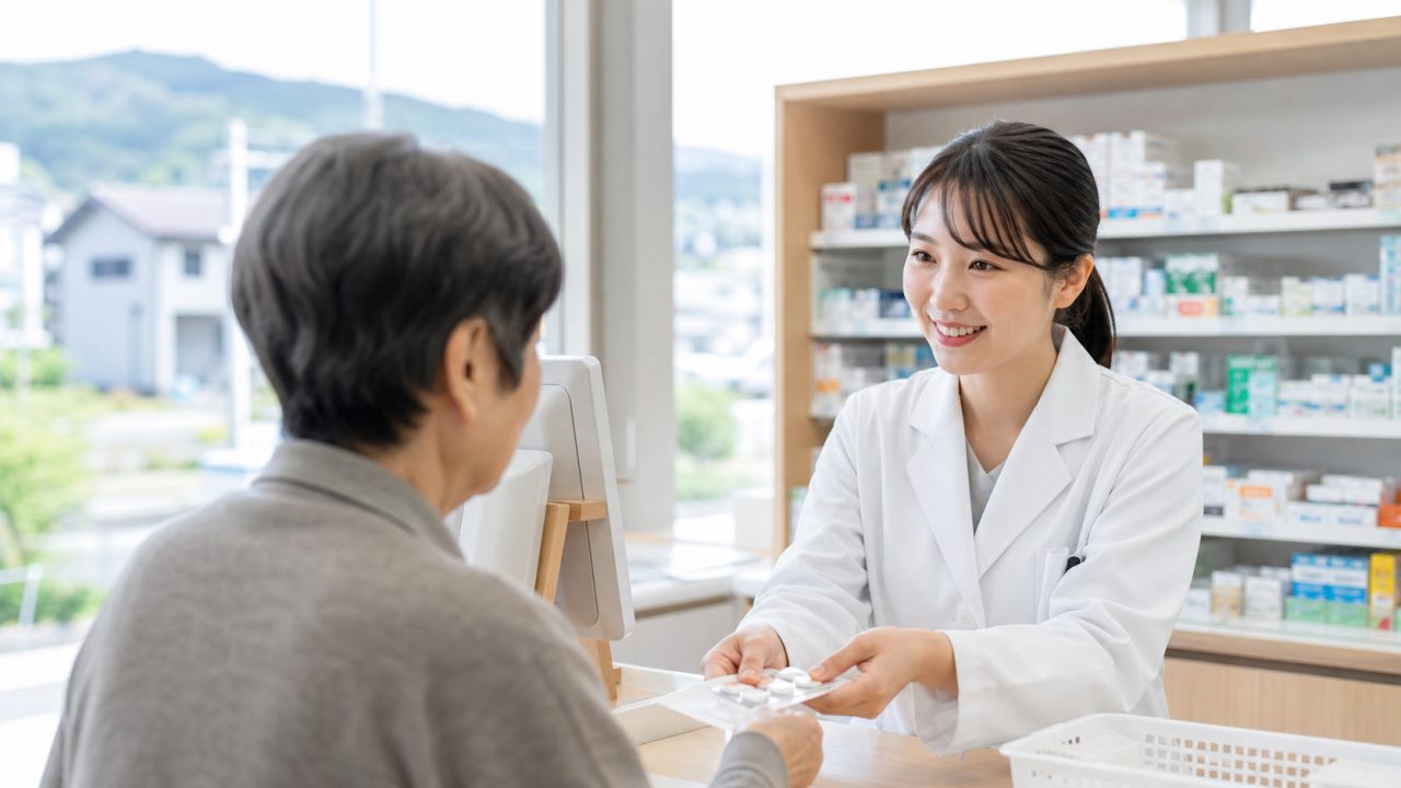 へき地・地域医療について確認する薬剤師のイメージ