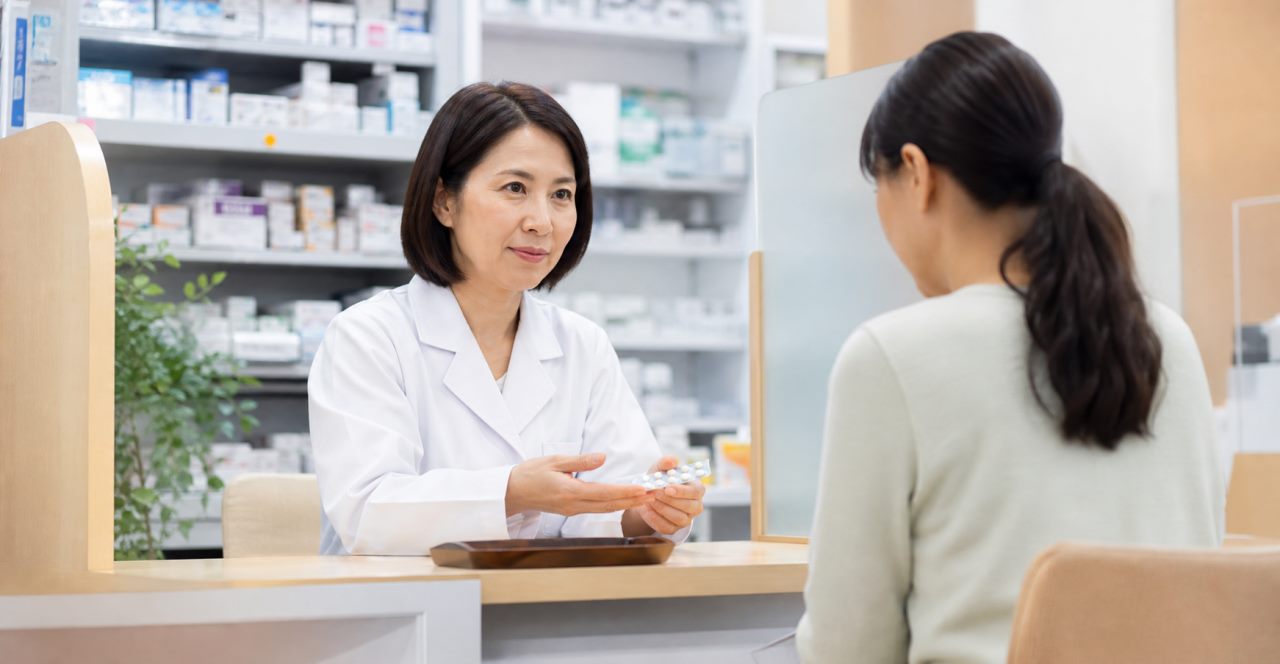 精神科・心療内科処方を扱う薬局で確認したい相談環境と教育体制を解説します。について確認する薬剤師のイメージ